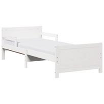 vidaXL Lovos rėmas su išsiplėčiančiu čiužiniu Balta 80 x 200 cm