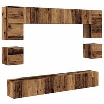 vidaXL TV spintelių komplektas 8 vnt. 100 x 30 x 30 cm Senovinis medis