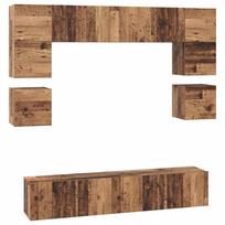 vidaXL TV spintelių komplektas 8 vnt. 80 x 30 x 30 cm Senovinis medis