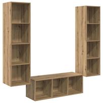 vidaXL TV spintelių komplektas 3 vnt. 37 x 37 x 142,5 cm