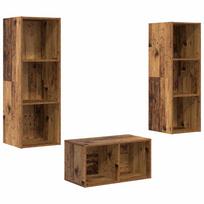 vidaXL TV spintelių komplektas 37 x 37 x 107 cm Senovinis medis
