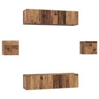 vidaXL TV spintelių komplektas 6 vnt. 60 x 30 x 30 cm Senovinis medis