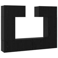 vidaXL TV spintelių komplektas 6 vnt. 80 x 30 x 30 cm Juodas ąžuolas