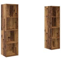 vidaXL TV spintelių komplektas 2 vnt. 37 x 37 x 142,5 cm Ruda