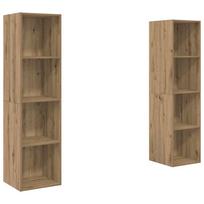 vidaXL TV spintelių komplektas 2 vnt. 37 x 37 x 142,5 cm Ruda