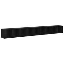 vidaXL TV spintelių komplektas 3 vnt. 37 x 35 x 107 cm Juodas ąžuolas