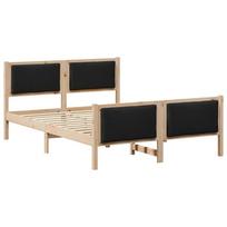 vidaXL Lovos rėmas su galvūgalio Juoda 160 x 200 cm audinys