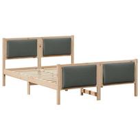 vidaXL Lovos rėmas su galvūgalio Tamsiai pilka 140 x 200 cm audinys