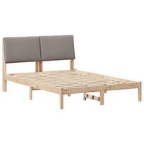 vidaXL Lovos rėmas Ruda ir taupe 160 x 200 cm Pušies masyvas