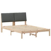 vidaXL Lovos rėmas ruda ir tamsiai pilka 160 x 200 cm Pušies masyvas