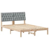 vidaXL Lovo rėmas su apmuštu galvūgaliu Ruda 160 x 200 cm