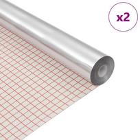vidaXL Savaime prilipusi veidrodinė plėvelė 60 x 200 cm 2 vnt. PET