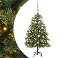 vidaXL Dirbtinis sulankstomas kalėdų medis su kankorėžiais 150 cm