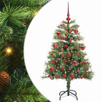 vidaXL Dirbtinė Kalėdų eglutė 150 LED Šilta balta PVC ir metalas Žalia