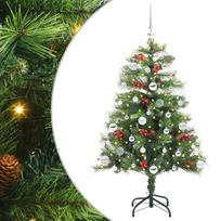 vidaXL Dirbtinė Kalėdų eglutė 150 LED Šilta balta PVC ir metalas Žalia