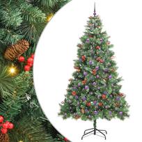 vidaXL Dirbtinė Kalėdų eglutė 300 LED Šilta balta PVC ir metalas Žalia