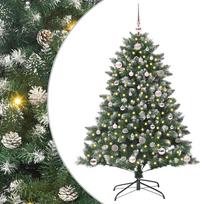 vidaXL Dirbtinė Kalėdų eglutė Žalia 150 cm PVC, plastikas ir plienas