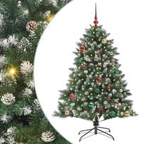 vidaXL Dirbtinė Kalėdų eglutė Žalia 150 cm PVC, plastikas ir plienas