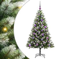 vidaXL Dirbtinis sulankstomas Kalėdų medis su pūkuotu sniegu 150 LED