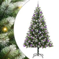 vidaXL Dirbtinis sulankstomas Kalėdų medis su pūkuotu sniegu 300 LED