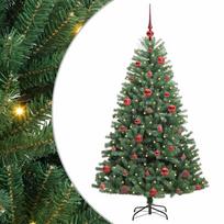 vidaXL Dirbtinė Sulankstoma Kalėdų Eglutė Žalia 150 cm PVC ir metalas
