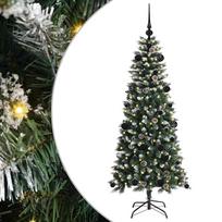 vidaXL Dirbtinė Kalėdų eglutė Žalia 150 cm PVC, plastikas ir plienas