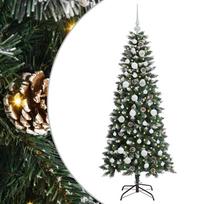 vidaXL Dirbtinė Kalėdų eglutė Žalia 150 cm PVC, plastikas ir plienas