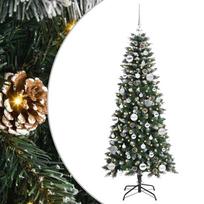 vidaXL Dirbtinė Kalėdų eglutė Žalia 150 cm PVC, plastikas ir plienas