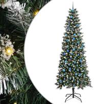 vidaXL Dirbtinė Kalėdų eglutė Žalia 240 cm PVC, plastikas ir plienas