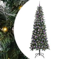 vidaXL Dirbtinė Kalėdų eglutė Žalia 240 cm PVC, plastikas ir plienas