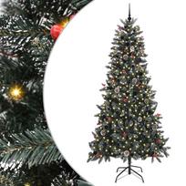 vidaXL Dirbtinė Kalėdų eglutė Žalia 240 cm PVC, plastikas ir plienas