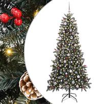 vidaXL Dirbtinė Kalėdų eglutė Žalia 240 cm PVC, plastikas ir plienas