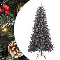 vidaXL Dirbtinė Kalėdų eglutė Žalia 240 cm PVC, plastikas ir plienas