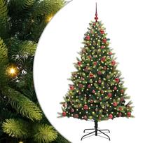 vidaXL Dirbtinis sulankstomas Kalėdų medis su 300 LED Žalia 180 cm