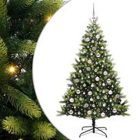 vidaXL Dirbtinis sulankstomas Kalėdų medis su 300 LED Žalia 180 cm