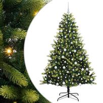 vidaXL Dirbtinis sulankstomas Kalėdų medis su 300 LED Žalia 180 cm