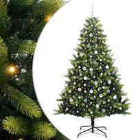 vidaXL Dirbtinis sulankstomas Kalėdų medis su 300 LED Žalia 210 cm