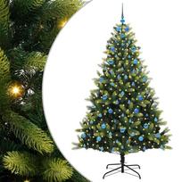 vidaXL Dirbtinis sulankstomas Kalėdų medis su 300 LED Žalia 210 cm