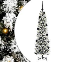 vidaXL Dirbtinė Kalėdų eglutė Balta 150 cm PVC ir Metalas ir Plastikas