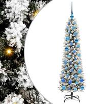 vidaXL Dirbtinė Kalėdų eglutė Balta 150 cm PVC ir Metalas ir Plastikas