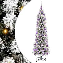 vidaXL Dirbtinė Kalėdų eglutė Balta 180 cm PVC ir Metalas ir Plastikas