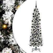vidaXL Dirbtinė Kalėdų eglutė Balta 210 cm PVC ir Metalas ir Plastikas