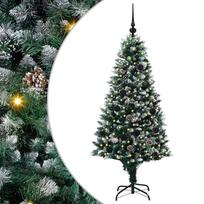 vidaXL Dirbtinė Kalėdų eglutė Žalia 150 cm PVC, plienas ir plastikas