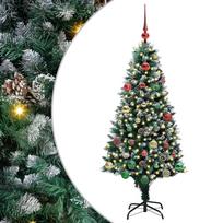 vidaXL Dirbtinė Kalėdų eglutė Žalia 150 cm PVC, plienas ir plastikas