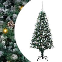 vidaXL Dirbtinė Kalėdų eglutė Žalia 150 cm PVC, plienas ir plastikas