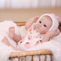 Realistic 18 Inch Reborn Baby Doll Full Silicone Vinyl Washable Girl Babies Toy For Kids Gift 18 inch beige