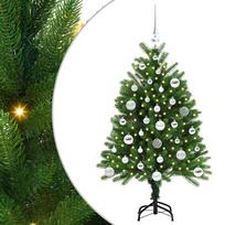 vidaXL Kalėdų eglutė su 150 LED s stovu Žalia 120 cm PE