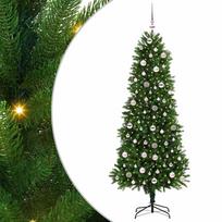 vidaXL Kalėdų eglutė su 300 LED s stovu Žalia 240 cm PE