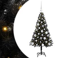 vidaXL Kalėdų eglutė Juoda 120 cm PVC