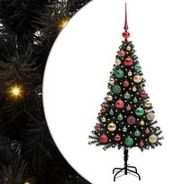 vidaXL Kalėdų eglutė Juoda 120 cm PVC
